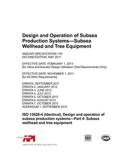 API Spec 17D (R2018) PDF