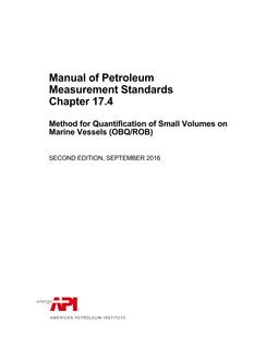 API MPMS Chapter 17.4 PDF