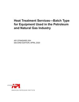 API Std 20H PDF