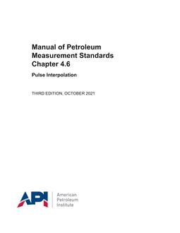 API MPMS Chapter 4.6 PDF