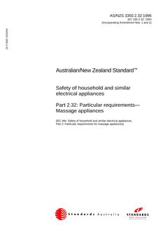 AS/NZS 3350.2.32:1996 PDF