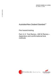AS/NZS 60695.11.3:2001 PDF