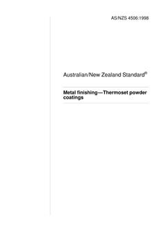 AS/NZS 4506:1998 PDF