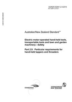 AS/NZS 62841.2.9 PDF