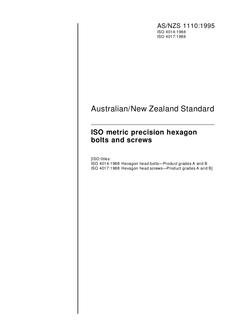 AS/NZS 1110:1995 PDF AS/NZS 1110:1995 PDF