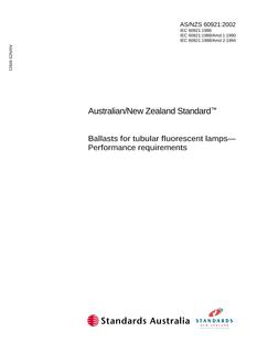 AS/NZS 60921 PDF