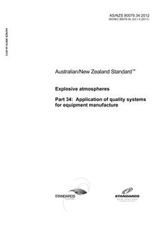 AS/NZS 80079.34:2012 PDF AS/NZS 80079.34:2012 PDF