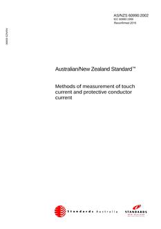 AS/NZS 60990:2002 PDF AS/NZS 60990:2002 PDF