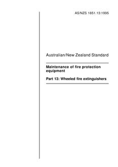 AS/NZS 1851.13:1995 PDF