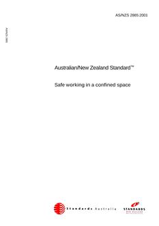AS/NZS 2865:2001 PDF AS/NZS 2865:2001 PDF