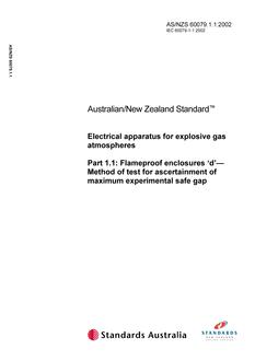 AS/NZS 60079.1.1:2002 PDF