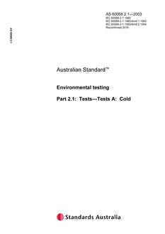 AS 60068.2.1 PDF AS 60068.2.1 PDF