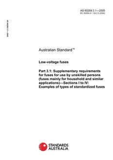 AS 60269.3.1 PDF AS 60269.3.1 PDF
