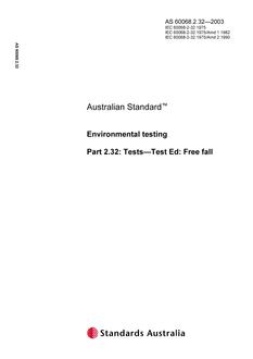 AS 60068.2.32 PDF AS 60068.2.32 PDF