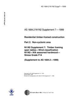 AS 1684.2 N1 N2 SUPP 7-1999 PDF
