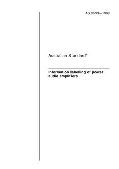 AS 3699 PDF AS 3699 PDF