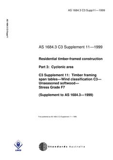 AS 1684.3 C3 SUPP 11-1999 PDF AS 1684.3 C3 SUPP 11-1999 PDF