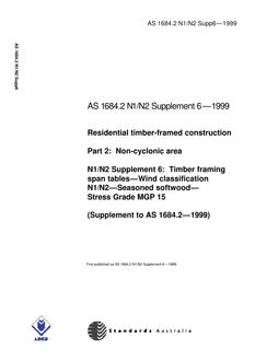 AS 1684.2 N1 N2 SUPP 6-1999 PDF