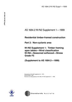 AS 1684.2 N1 N2 SUPP 1-1999 PDF