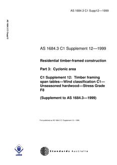 AS 1684.3 C1 SUPP 12-1999 PDF AS 1684.3 C1 SUPP 12-1999 PDF