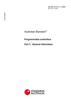 AS IEC 61131.1 PDF