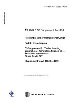 AS 1684.3 C3 SUPP 9-1999 PDF