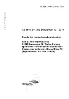 AS 1684.2 N1/N2 Supp 10-2010 PDF