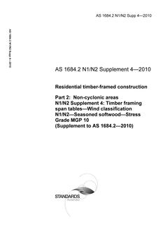 AS 1684.2 N1/N2 Supp 4-2010 PDF