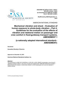 ASA S2.72/Part 4 Amd. 1-2010/ISO 2631-4 Amd. 1:2010 (R2018) PDF