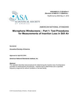 ASA S1.17 Part 1 PDF