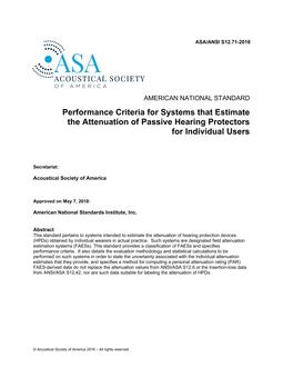 ASA S12.71 PDF