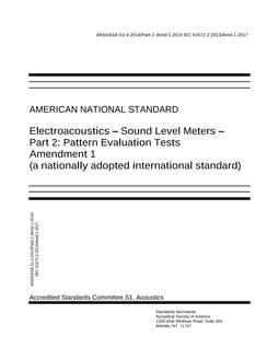 ASA S1.4-2014/Part 2/Amd.1-2019/IEC 61672-2:2013 Amd.1:2017 PDF