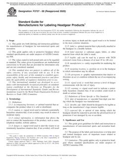 ASTM F2727 PDF ASTM F2727 PDF