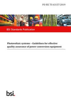 BS PD IEC TS 63157 PDF