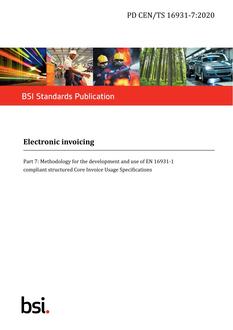 BS PD CEN/TS 16931-7 PDF