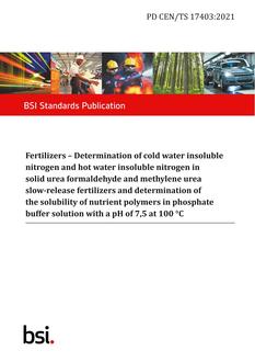 BS PD CEN/TS 17403 PDF