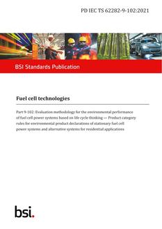 BS PD IEC TS 62282-9-102 PDF