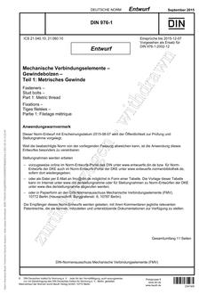 DIN 976-1 - DRAFT PDF
