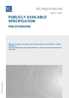 IEC /PAS 61162-103 Ed. 1.0 en PDF