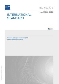 IEC 62040-1 Ed. 2.1 en:2021 PDF