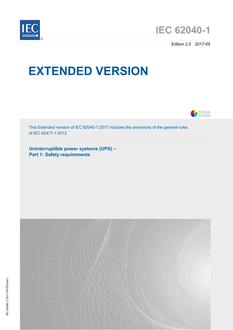 IEC 62040-1 Ed. 2.0 en:2017 EXV PDF