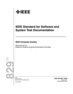 IEEE 829 PDF IEEE 829 PDF