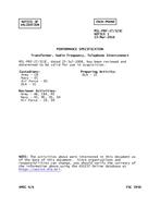 MIL MIL-PRF-27/323C Notice 1 - Validation 1 PDF