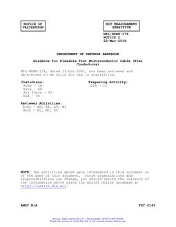 MIL MIL-HDBK-176 Notice 2 - Validation 2 PDF