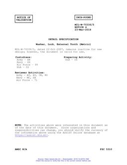 MIL MIL-W-70336/5 Notice 4 - Validation 3 PDF