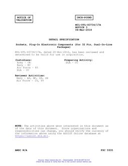 MIL MIL-DTL-83734/17A Notice 3 - Validation 3 PDF