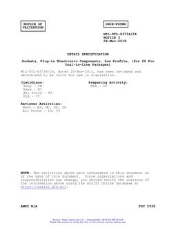 MIL MIL-DTL-83734/24 Notice 3 - Validation 3 PDF