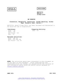 MIL MS27471G Notice 1 - Validation 1 PDF