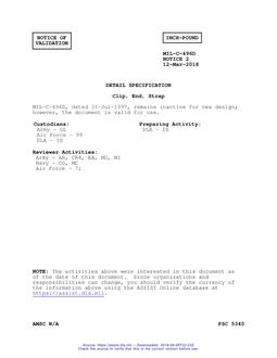MIL MIL-C-496D Notice 2 - Validation 2 PDF