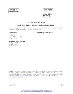 MIL MIL-H-639D Notice 2 - Validation 1 PDF